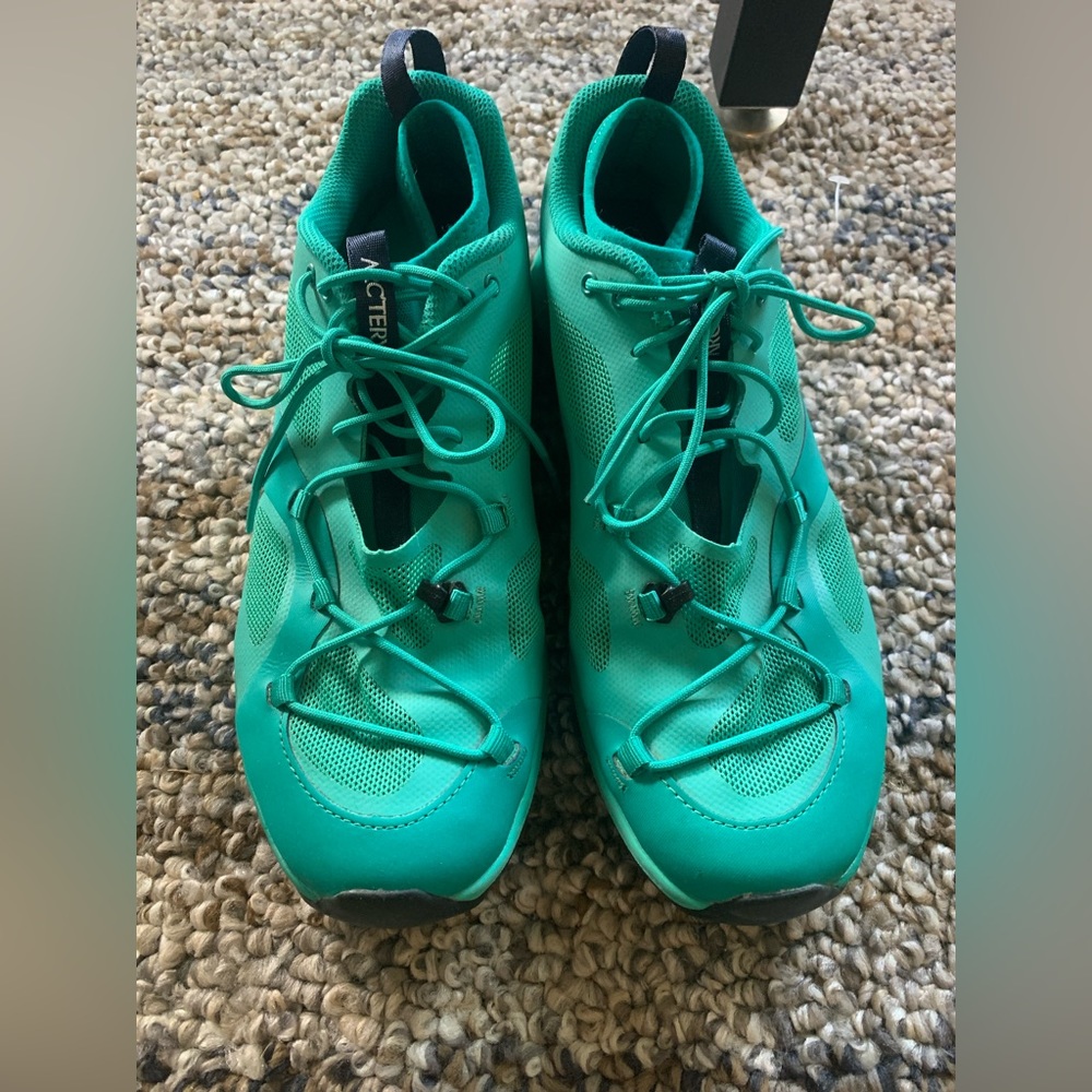 teal Arc’teryx sneakers:)